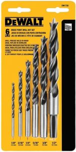 DeWalt brad point bit set.